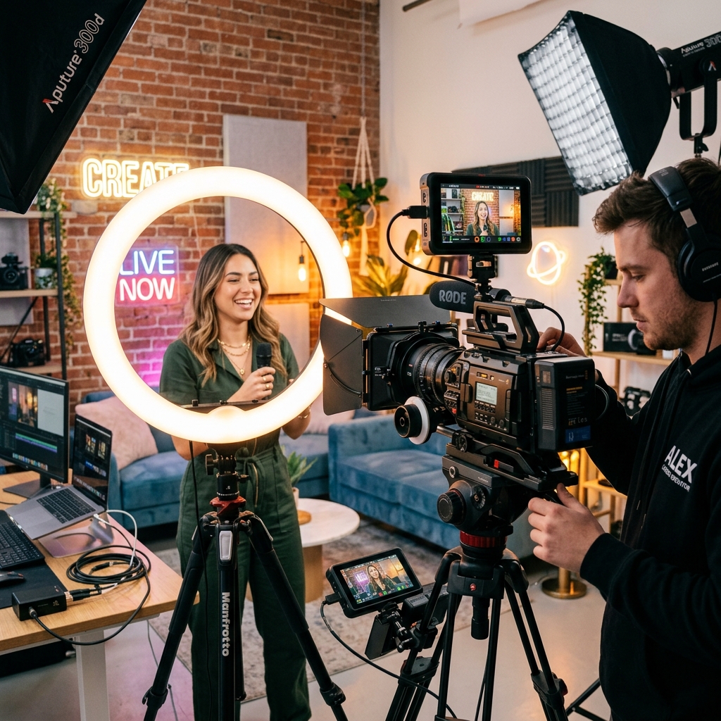 Creators filming content